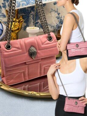 🆕 KURT GEIGER LONDON 🧿 NWOT Mini Kensington Union Jack Crossbody Bag, Pink